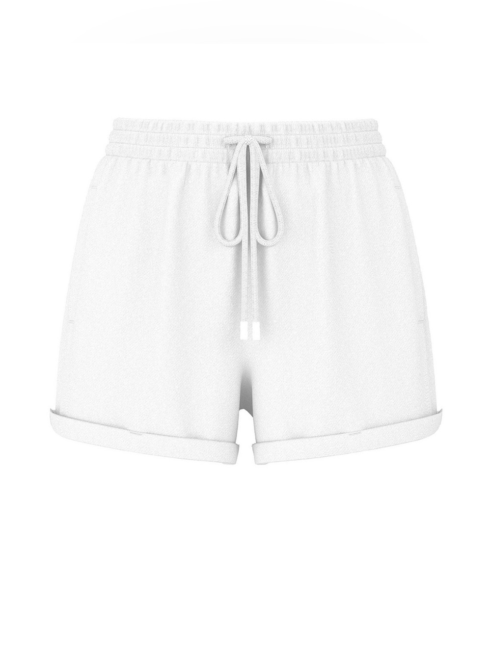 VS PINK Campus Fleece Rolled Hem Shorts-White-XXL NWT🤍